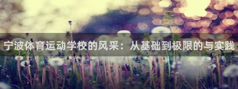 海南MK体育官网下载：宁波体育运动学校的风采：从基础到极限的